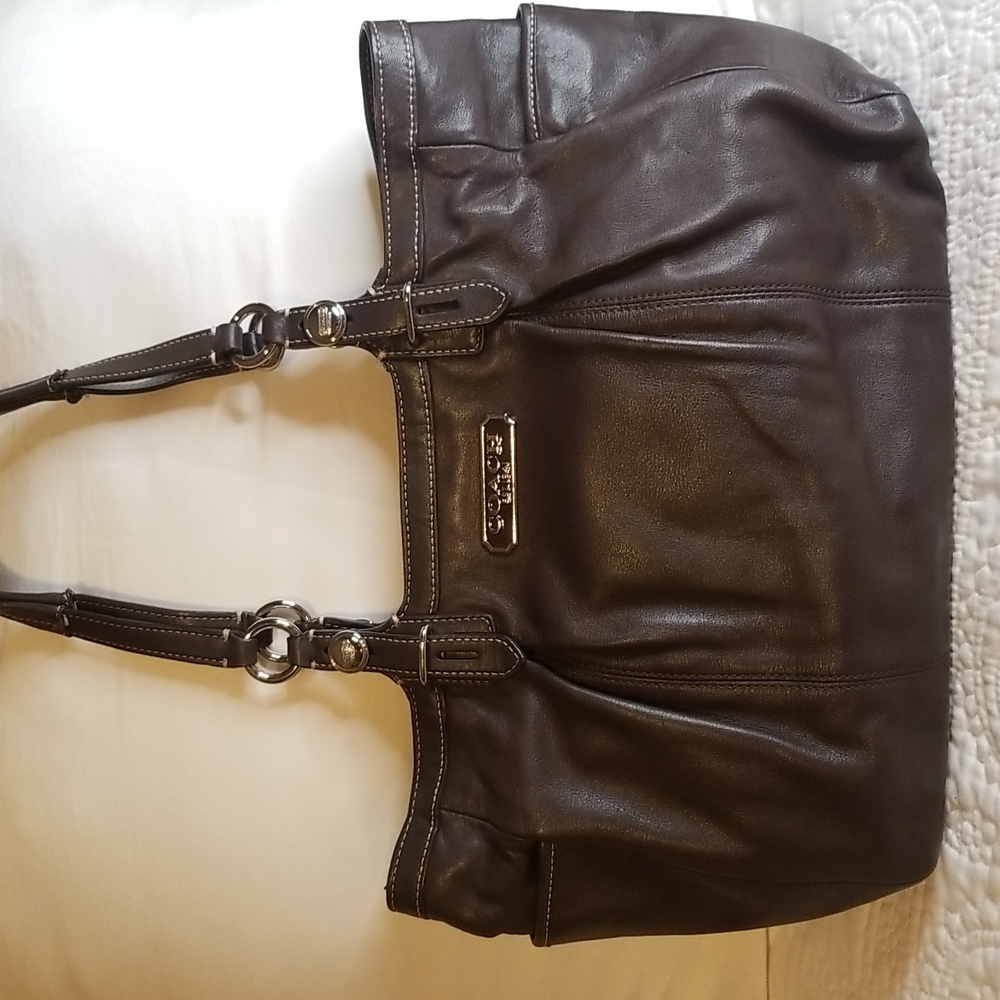 Coach brown leather bag